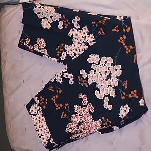 Cynthia Rowley Navy/ Pink Cherry Blossom Pants